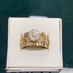 14k Diamond Wedding Set