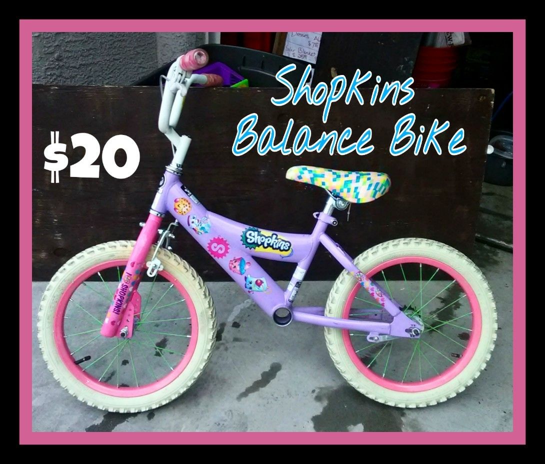 16" Shopkins Balance Bike
