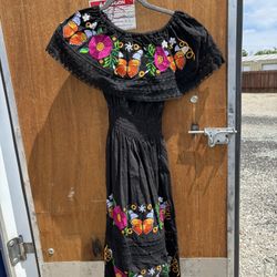 Mexican Embroidered Dress 