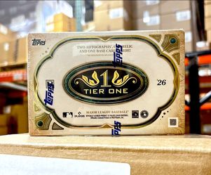 6boxes 2026 Topps Tier One ultra premium baseball box (2 Autos + 1 relic)