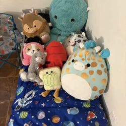 Toddler Bed with Space Bedding, Mattress, Chair and Toys