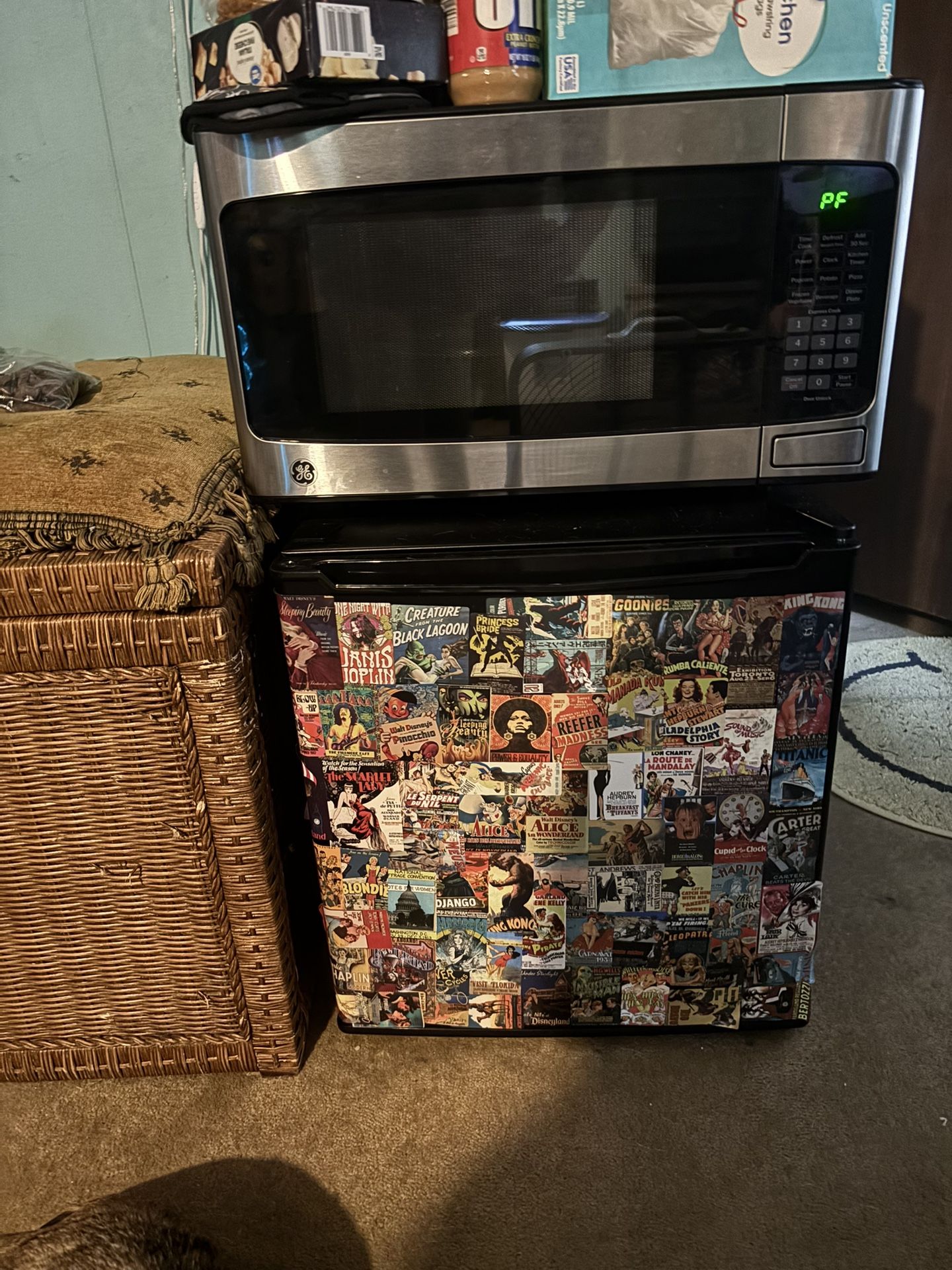 microwave (brand new) and fridge for sale