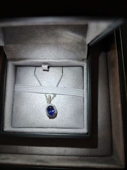 Tanzanite Necklace with Diamonds