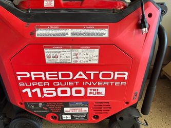 Predator super quiet inverter tri fuel