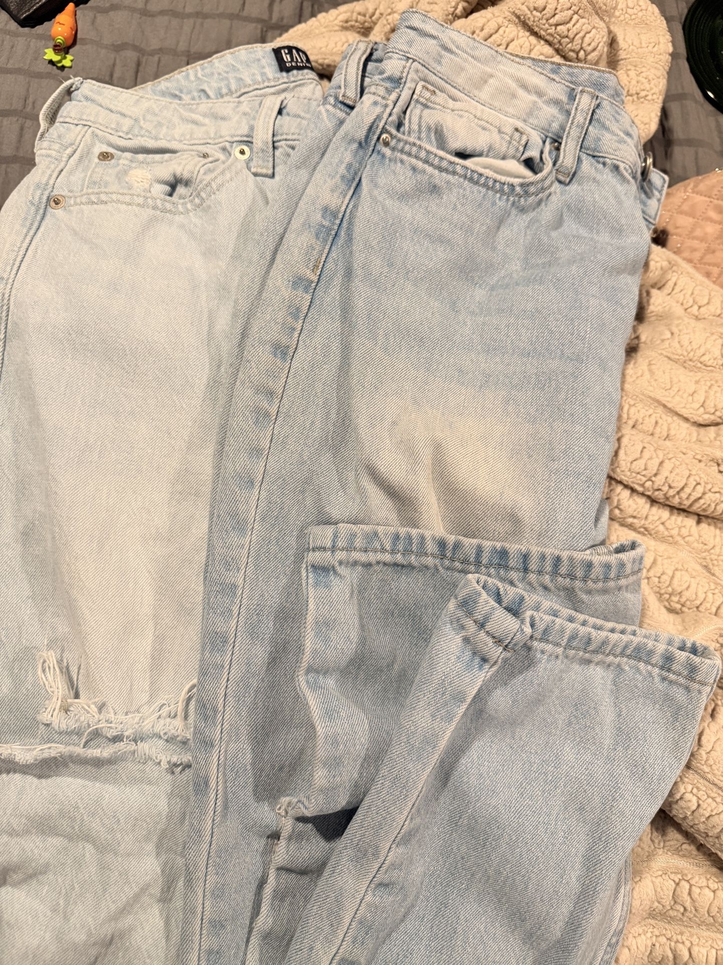 2 Pairs Of Light Washed Women’s Denim