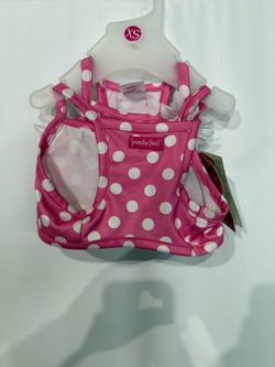 Smoochie Pooch Dog Harness XS Pink Polka Dot