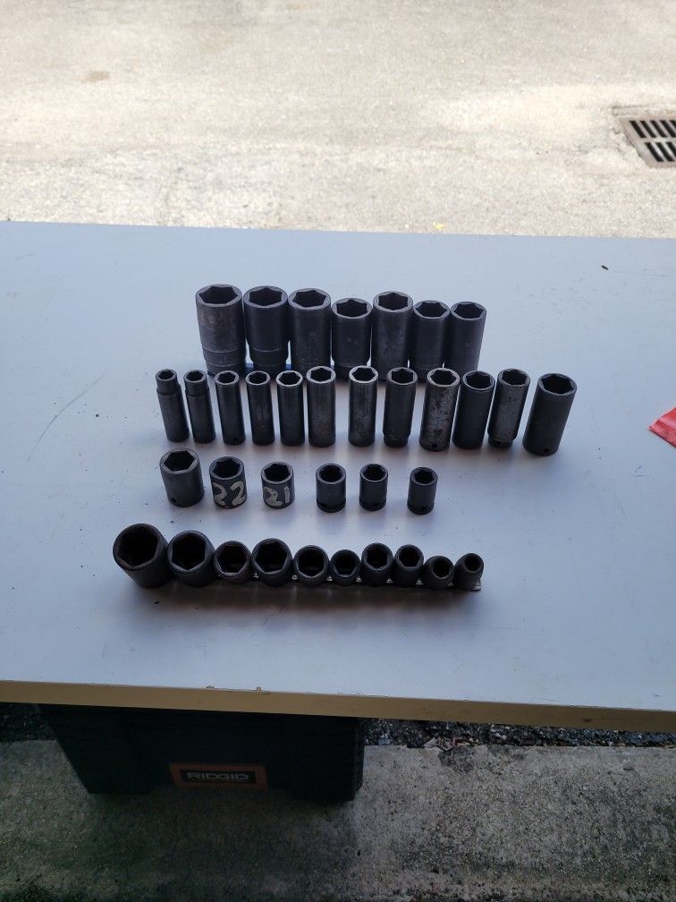 Axle Sockets 1/2  Used for Impact Gun 