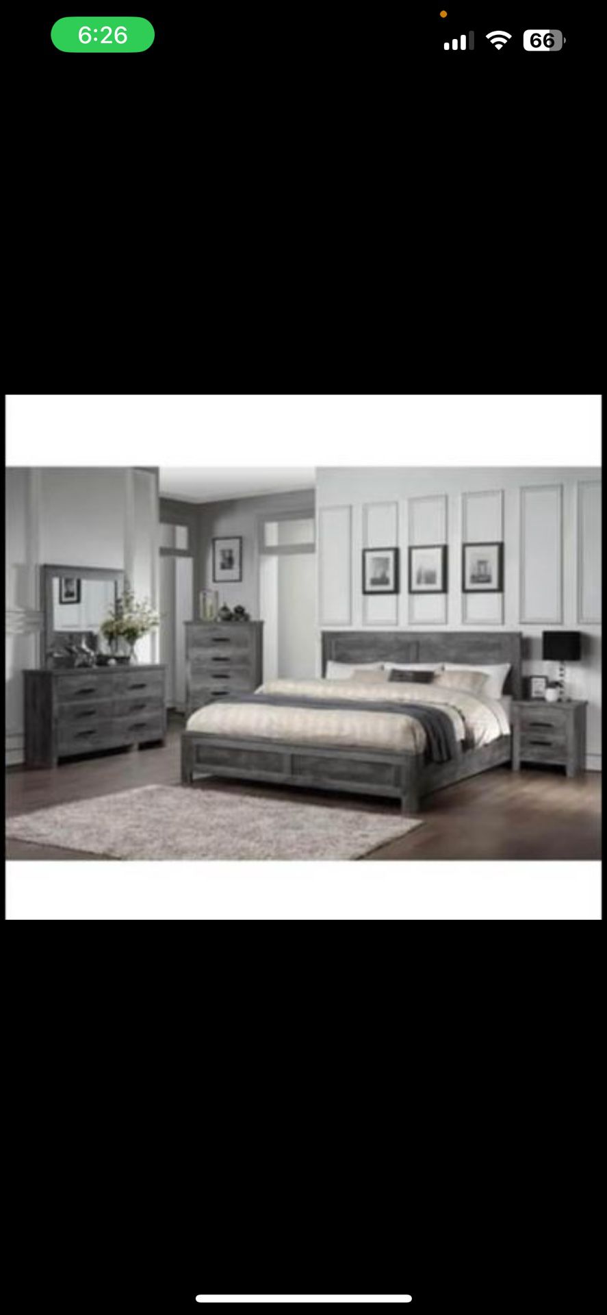  Gray queen bedroom set