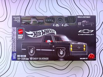 Mattel Brick Shop Hot Wheels ’83 Chevy Silverado Building Toy Kit (225 Pieces)