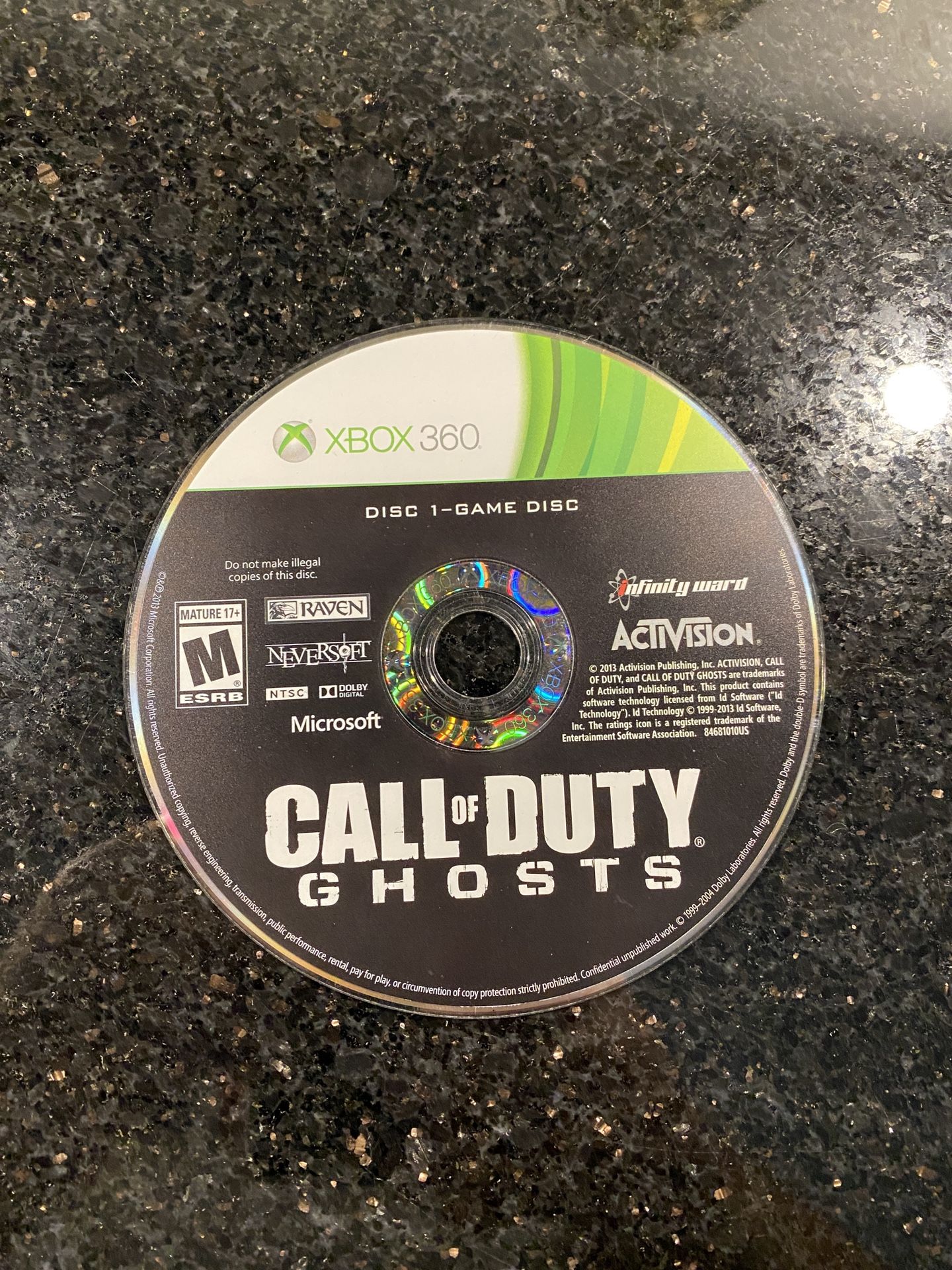 Call of Duty: Ghosts for XBOX 360 Game Disc Only