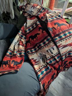 Women's Jacket with hoodie western style