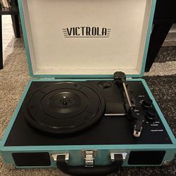 Victrola Vintage 3-Speed Bluetooth Portable Suitcase Record Player with Built-in Speakers