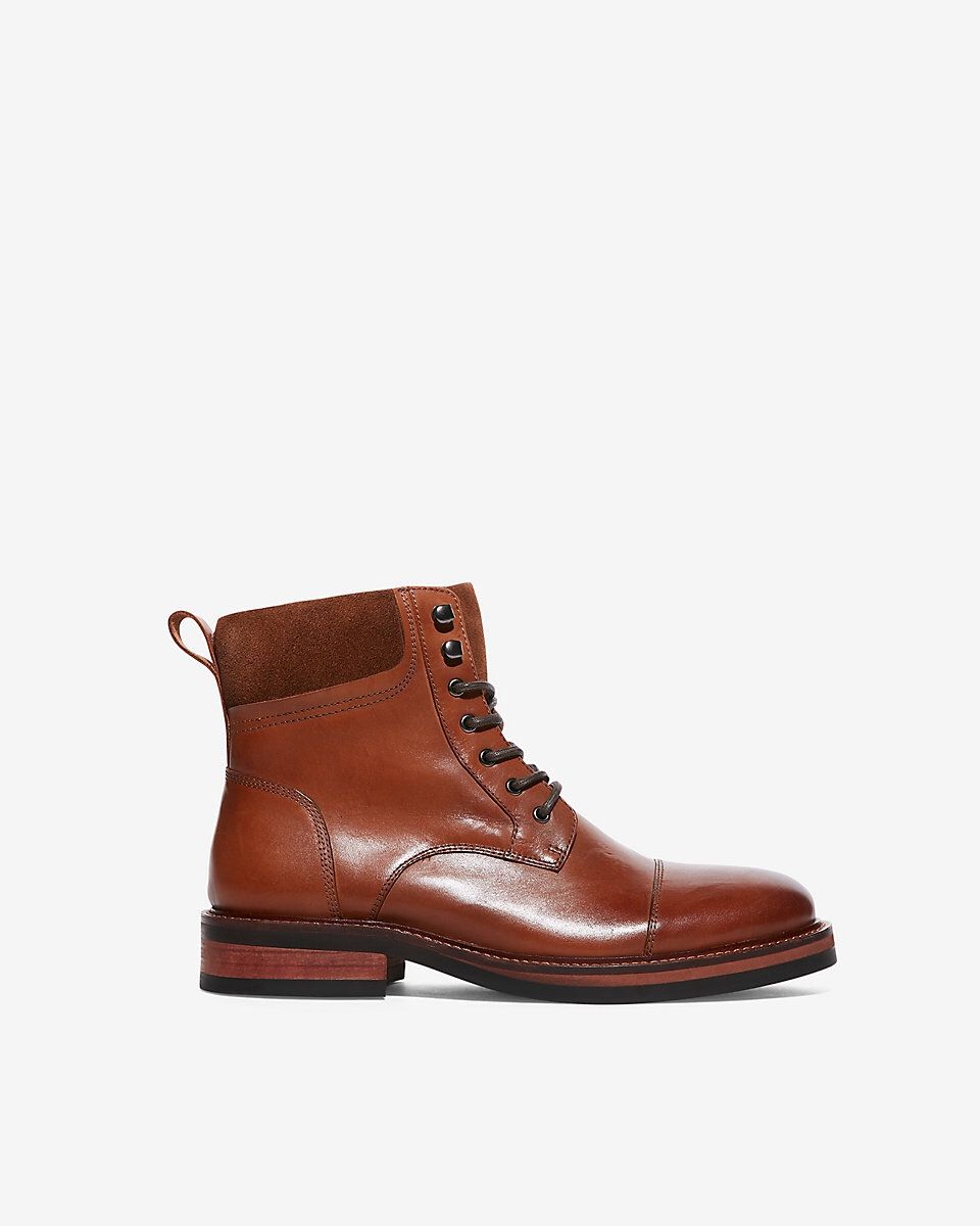 Brand new Express Oxford brown Suede Cuff Lace Up Boots