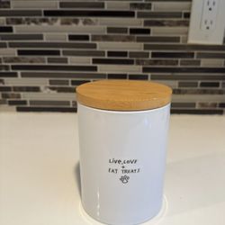 Dog Treats Ceramic Jar