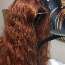 New Wig Brand New Never Used..Alburn Red  And Brown With Blonde Highlights Color Beautiful OBO 