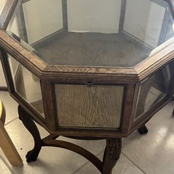 Antique Glass Top Display Tables