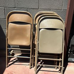 6 Medal Folding Chairs All $30