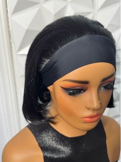 10 Inch Short Bob Headband Wig 100% Human Hair Natural Everyday Wig
