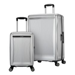NEW - Samsonite Blackstone Silver 2-piece Hardside Expandable Spinner Luggage Set