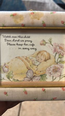 Vintage Baby Prayer Keepsake Box