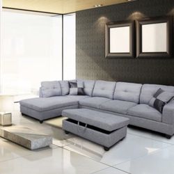 New Sectional And Ottoman 