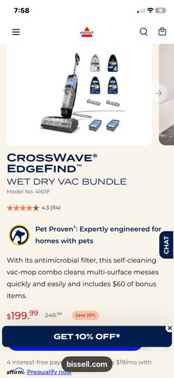 Bissell Crosswave Wet dry vac