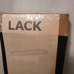 2x Black Ikea Lack Shelf/Shelves