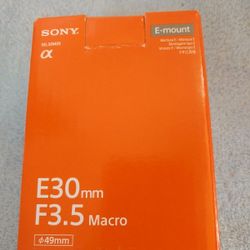 Sony E30 F3.5 Macro E-mount Camera Lens NEW