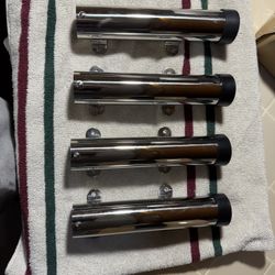 4 Pack Stainless Fishing Pole Holders 