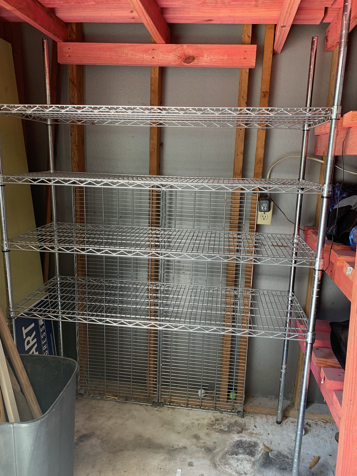 Metal Shelves with Wheels for Sale in Cypress, TX - OfferUp