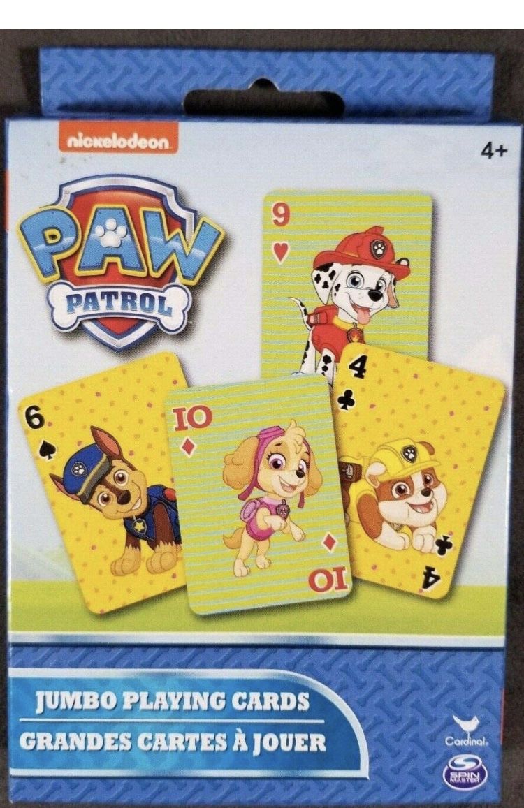 🃏Nickelodeon PAW Patrol -Jumbo Playing Cards 🃏(BRAND NEW)