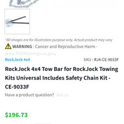 Rock Jock Tow Bar For Jeep Wrangler TJ