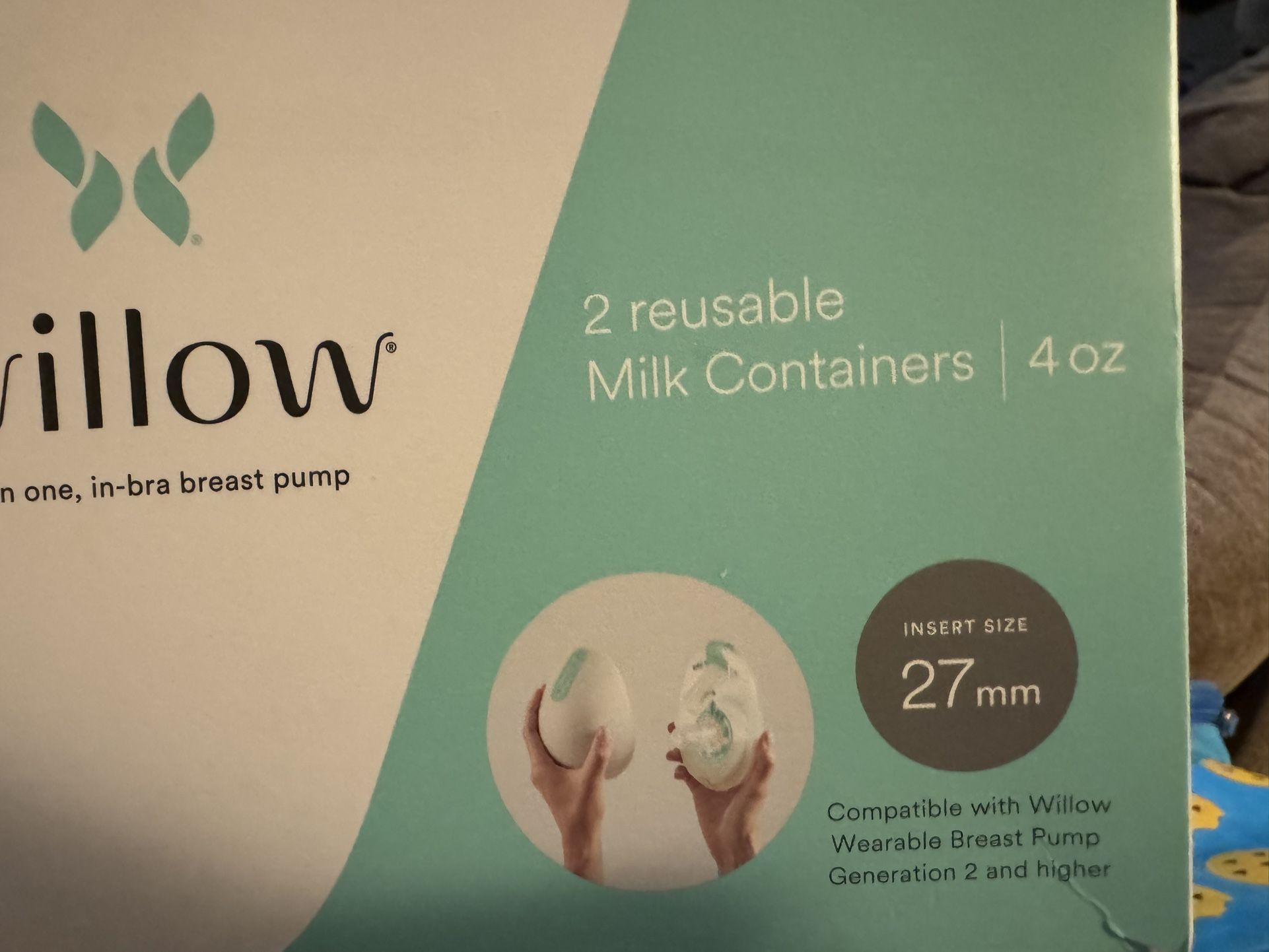 Willow 2 Reusable milk Containers (27MM)