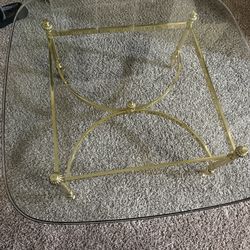 Glass Coffee Table Gold Stand