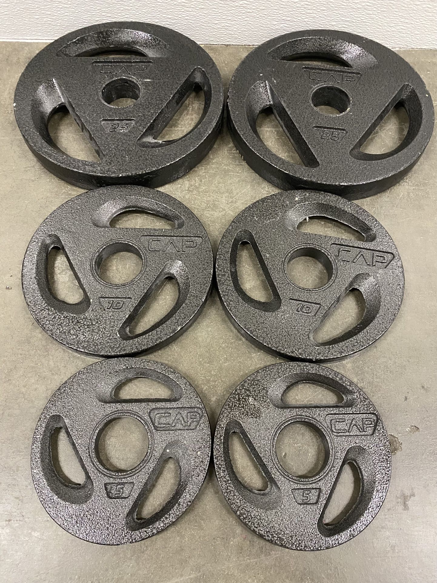 80 lbs CAP Olympic Weight Plate With 3 Piece Olympic Barbell 