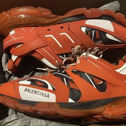 Balenciaga Tracks Men’s Red/Black Used OG BOX Size 12 Good Condition Authentic