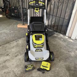 RYOBI 40V HP Brushless 21 in. Cordless Battery Walk Behind Multi-Blade Self-Propelled Mower - (1) 6.0 Ah Batteries & Charger