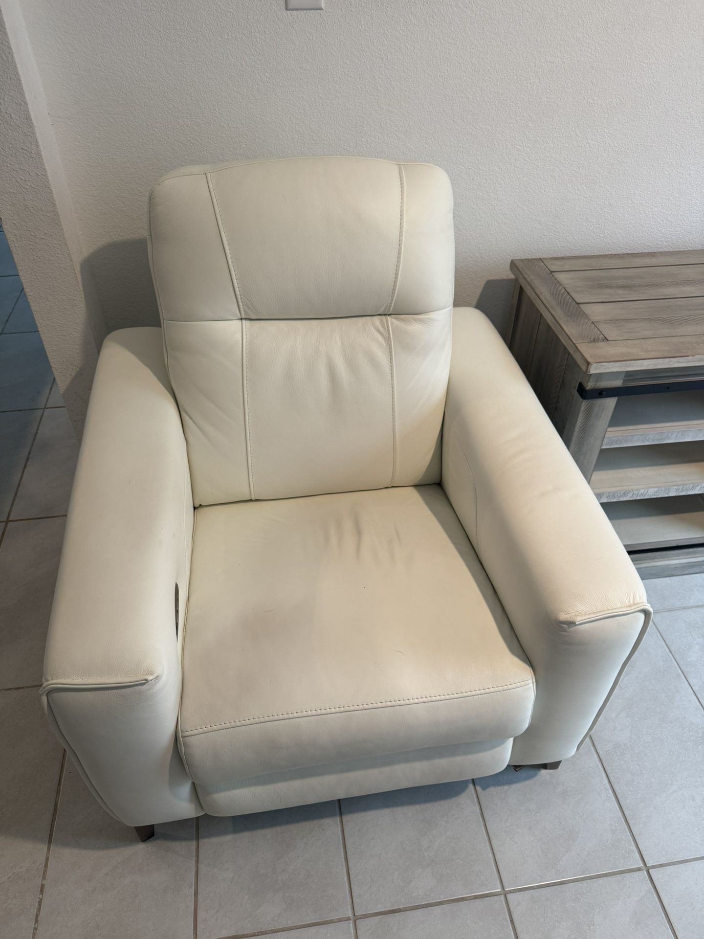 Power Leather Recliner