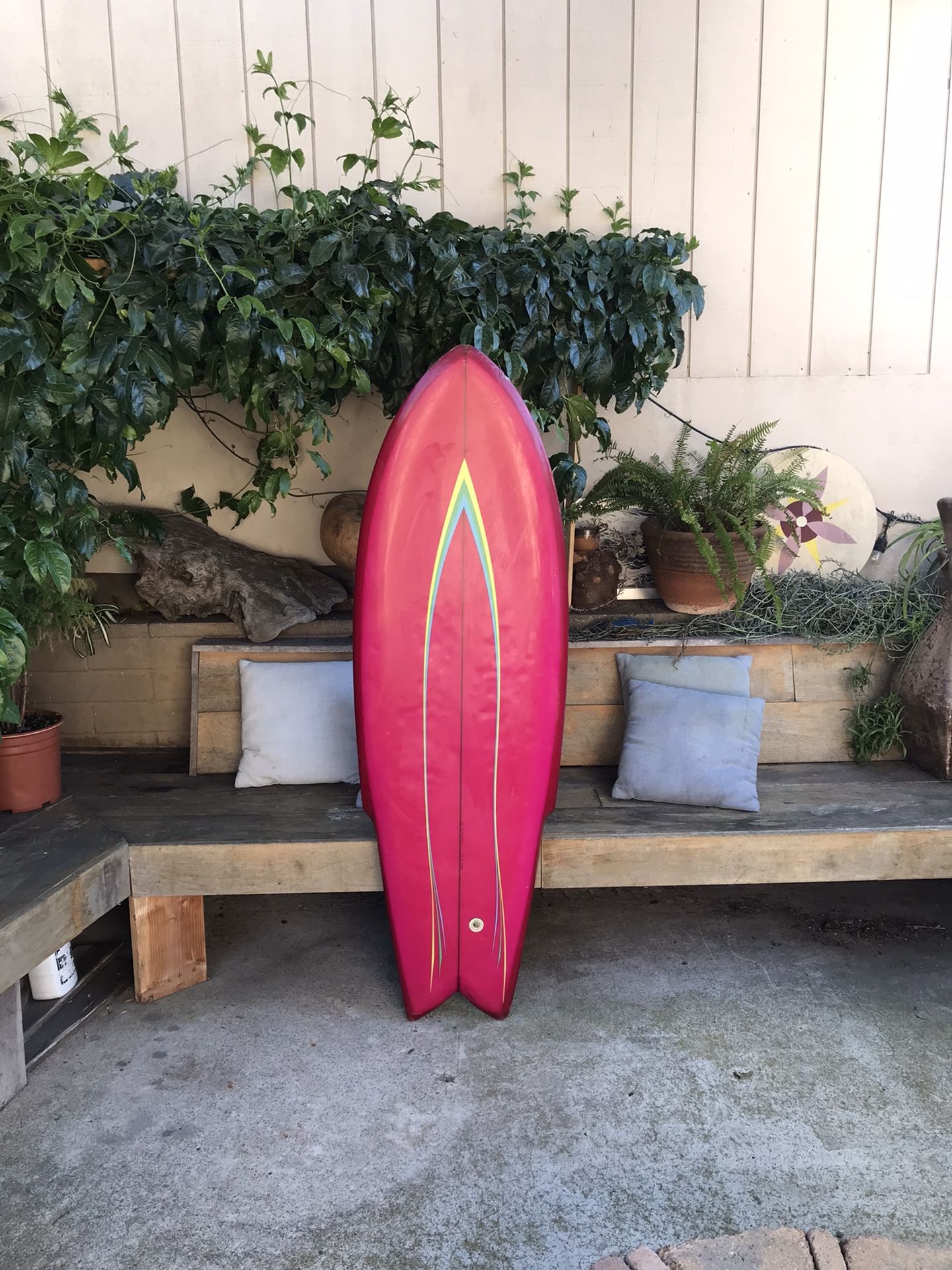 Dennis Murphy Surfboard Retro Fish Twin Fin