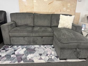 Amazing Sale Now🚨Beautiful Grey Pull Out Sleeper Sectional $599