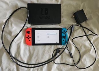 Nintendo Switch Console + Dock + Original Charger + HDMI Cable