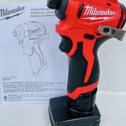 Milwaukee M12 12V Subcompact Brushless Cordless 1/4 in. Hex Impact Driver (Tool-Only)