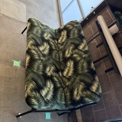 Modern Tropical Leaf Print Armless Lounge Sofa / Bench