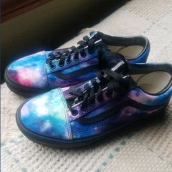 Custom Galaxy Vans Size 6.5 Mens