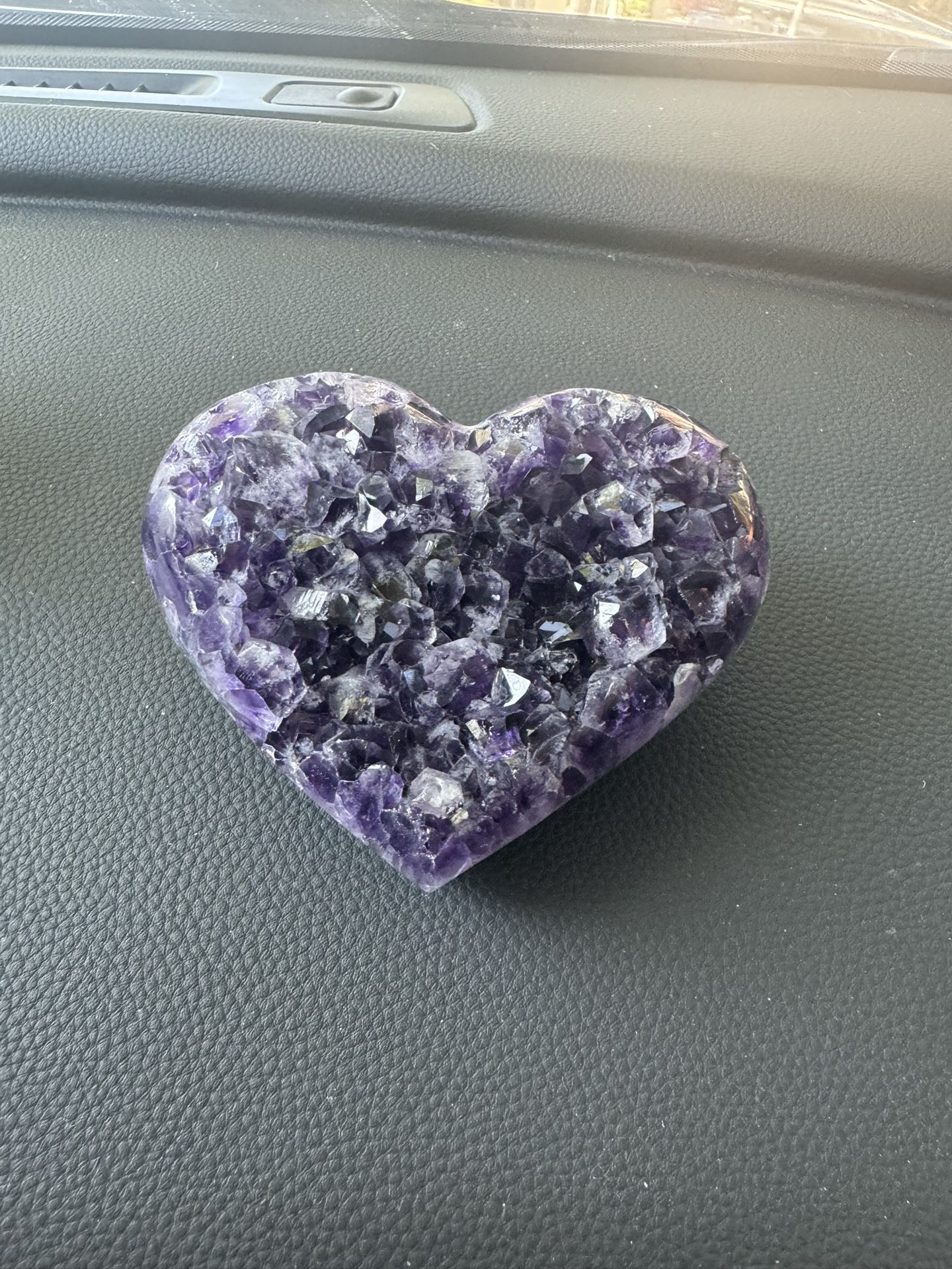Heart Shaped Amethyst Paperweight