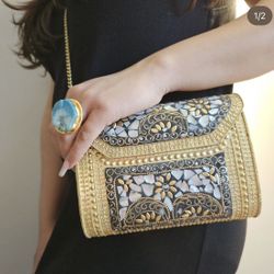 Metal Purse. Mosaic Purse. Brand New Clutch 