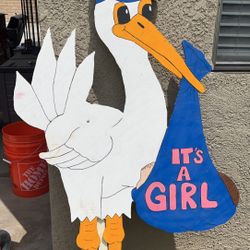 Cute It’s A Girl Outdoor Sign