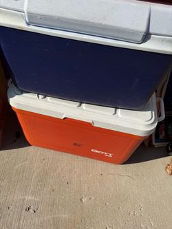 Gott 48 Hard Cooler Orange and White