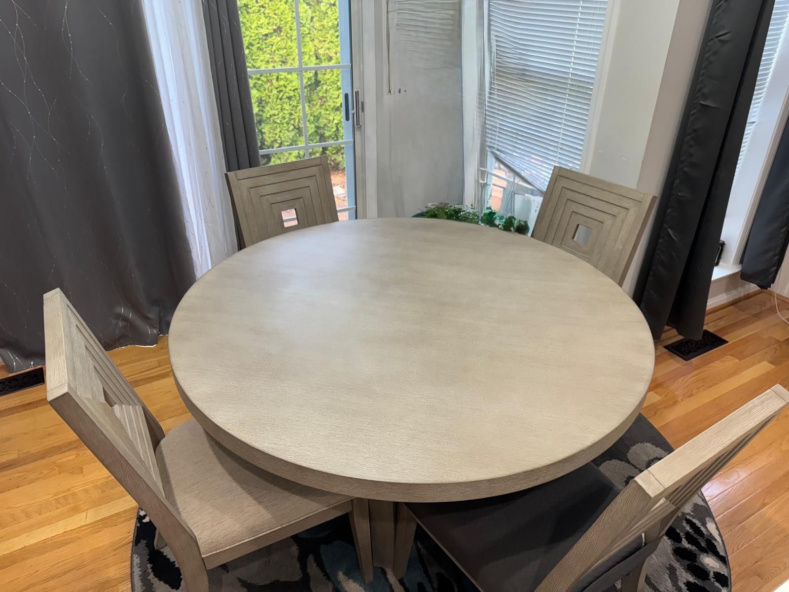 Round Dining Table & Four Chairs