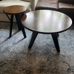 36” Coffee Table And 18” Side Table